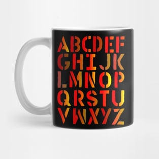 letters of the alphabet Mug